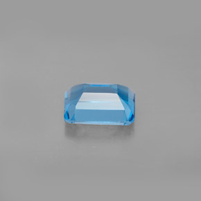 Topázio azul natural 2,06ct, corte esmeralda, VS