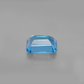 Topázio azul natural 2,07ct, corte esmeralda, VS