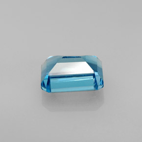 Topázio azul natural 2,25ct, corte esmeralda, VS