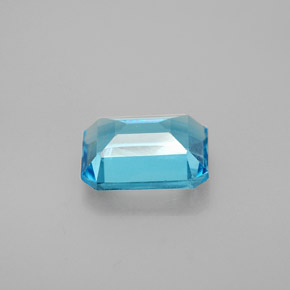 Topázio azul natural 2,05ct, corte esmeralda, VS