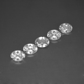 Pedras preciosas de topázio branco natural de  ct, corte oval, VVS-VS