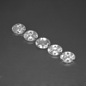 Pedras preciosas de topázio branco natural de  ct, corte oval, VVS-VS