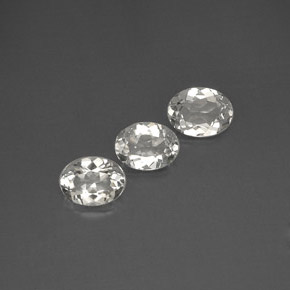 Pedras preciosas de topázio branco natural de  ct, corte oval, VVS-VS