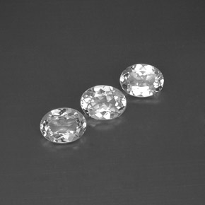 Pedras preciosas de topázio branco natural de  ct, corte oval, VVS