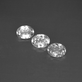 Pedras preciosas de topázio branco natural de  ct, corte oval, VVS