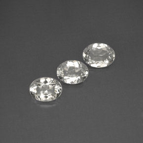 Pedras preciosas de topázio branco natural de  ct, corte oval, VVS-VS