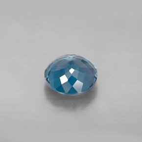 Topázio azul natural 2,53ct, corte redondo, VVS-VS