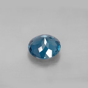 Topázio azul natural 2,22ct, corte redondo, VVS-VS