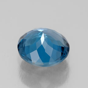 Topázio azul natural 2,09ct, corte redondo, VS