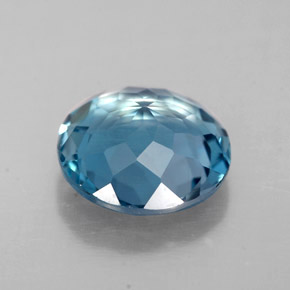 Topázio azul natural 1,95ct, corte redondo, VVS-VS