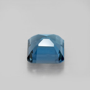 Topázio azul natural 3,24ct, corte esmeralda, VVS-VS
