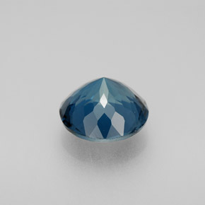 Topázio azul natural 2,94ct, corte redondo, VVS-VS
