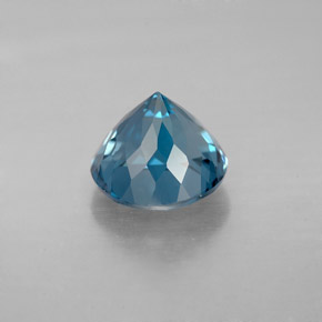 Topázio azul natural 2,56ct, corte redondo, VVS-VS