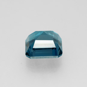 Topázio azul natural 1,66ct, corte esmeralda, VVS-VS
