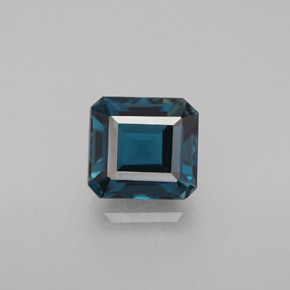 Topázio azul natural 2,49ct, corte esmeralda, VVS-VS