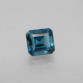 Topázio azul natural 2,14ct, corte esmeralda, VVS-VS