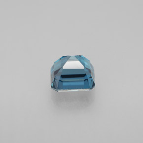 Topázio azul natural 1,85ct, corte esmeralda, VVS-VS