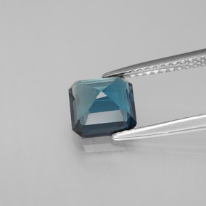 Topázio azul natural 1,83ct, corte esmeralda, VVS-VS