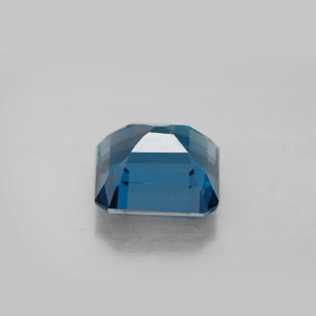 Topázio azul natural 2,96ct, corte esmeralda, VVS-VS