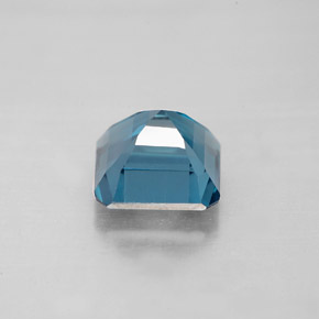 Topázio azul natural 2,42ct, corte esmeralda, VS