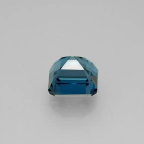 Topázio azul natural 2,01ct, corte esmeralda, VVS-VS