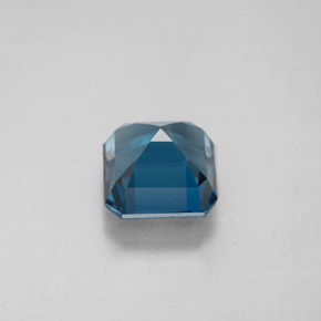 Topázio azul natural 2,20ct, corte esmeralda, VVS