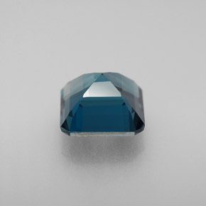 Topázio azul natural 2,95ct, corte esmeralda, VVS-VS