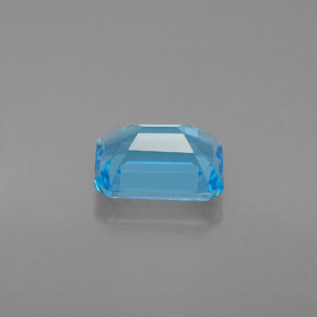 Topázio azul natural 1,90ct, corte esmeralda, VS