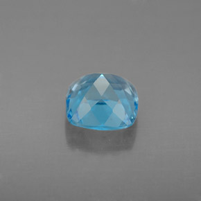 Topázio azul natural 2,03ct, almofada cortada, VS