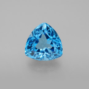 Topázio azul natural 3,39ct, trillion, VVS-VS