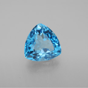 Topázio azul natural 3,39ct, trillion, VVS-VS