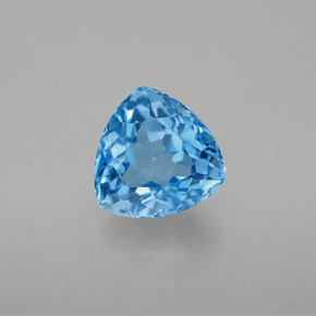 Topázio azul natural 3,65ct, trillion, VS