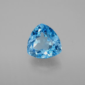 Topázio azul natural 3,65ct, trillion, VS