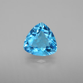 Topázio azul natural 2,82ct, trillion, VVS