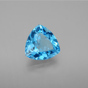 Topázio azul natural 2,82ct, trillion, VVS