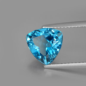 Topázio azul natural 2,99ct, trillion, VVS-VS