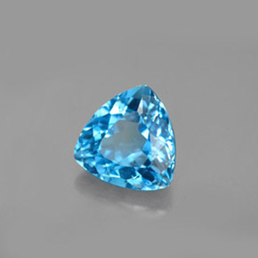Topázio azul natural 3,18ct, trillion, VVS-VS