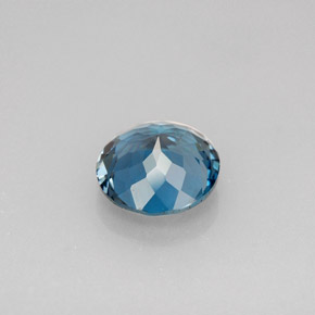 Topázio azul natural 2,41ct, corte redondo, VS