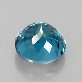 Topázio azul natural 3,10ct, corte redondo, VVS-VS