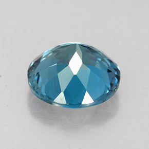 Topázio azul natural 2,26ct, corte redondo, VS