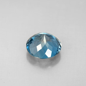 Topázio azul natural 2,52ct, corte redondo, VVS-VS