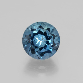 Topázio azul natural 2,65ct, corte redondo, VVS-VS