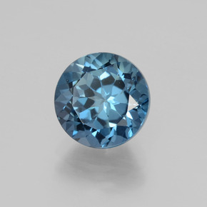 Topázio azul natural 2,65ct, corte redondo, VVS-VS