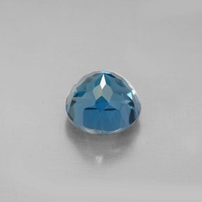 Topázio azul natural 3,07ct, corte redondo, VVS-VS