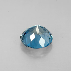 Topázio azul natural 2,46ct, corte redondo, VS