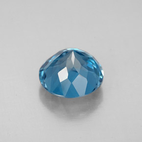Topázio azul natural 2,72ct, corte redondo, VS