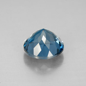 Topázio azul natural 2,69ct, corte redondo, VS