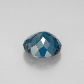 Topázio azul natural 2,34ct, corte redondo, VS