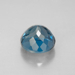 Topázio azul natural 3,17ct, corte redondo, VS