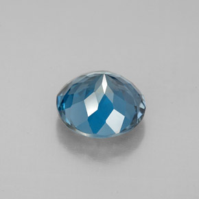 Topázio azul natural 2,45ct, corte redondo, VS